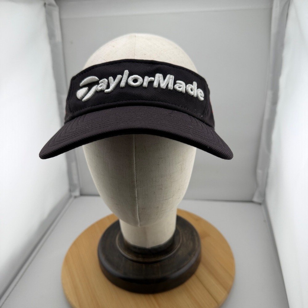TaylorMade Golf Visor Black R15 AeroBurner Adjustable Hat Mens